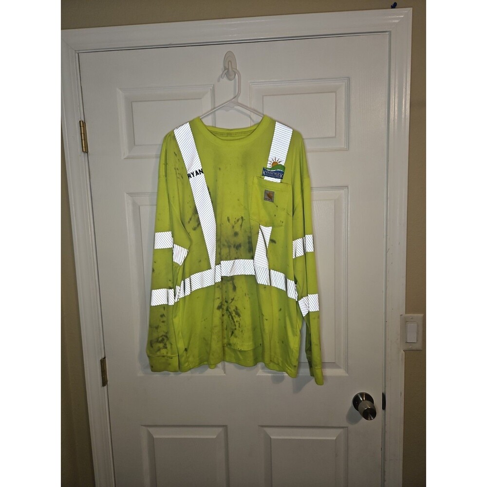 Carhartt Force High Visibility Long Sleeve Mens XL Relaxed Class 3 100496